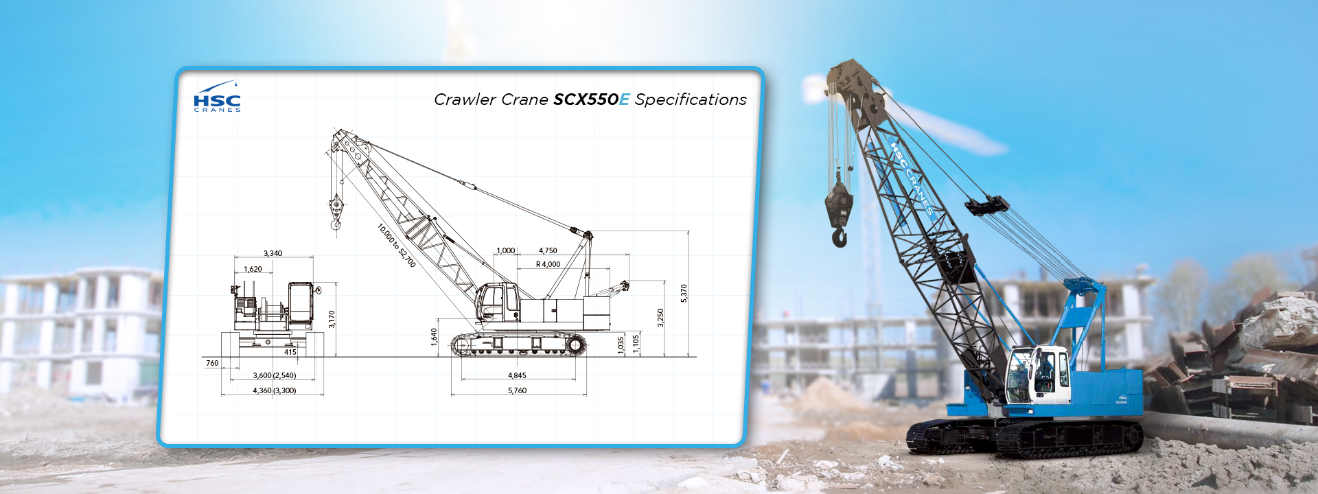 Crawler crane scx550e